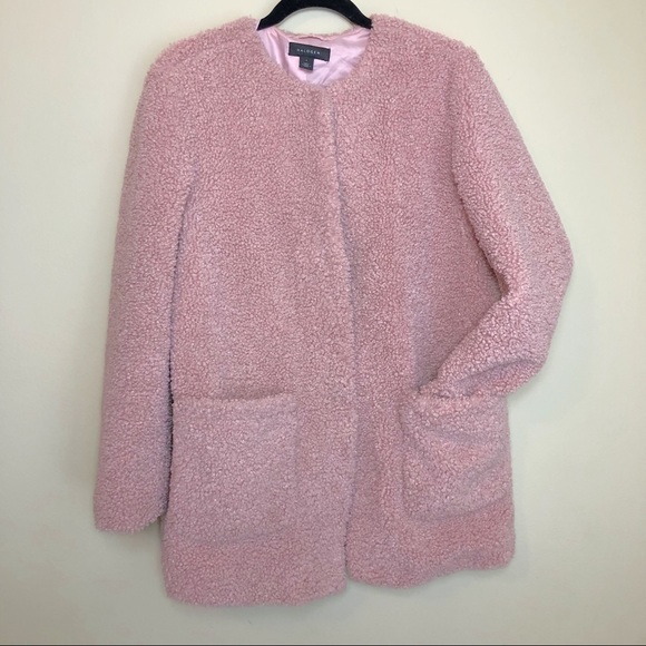 Halogen Blush Shearling Jacket Size Small - Picture 4 of 13